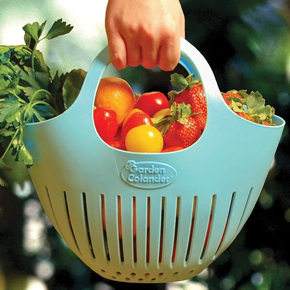 NEW Hutzler Mini Colander Garden Basket Vegetable Produce Collection w/ Handles